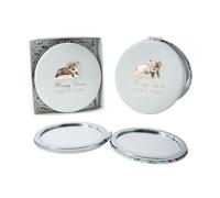 CGB Giftware | Bramble Farm Highland Cow Compact Mirror | In Gift Box | Rustic Farmhouse Design Handbag Accessory | GB07507