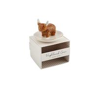CGB Giftware | Bramble Farm Highland Cow Ring Dish Tray In Gift Box | Ceramic Jewellery Holder Organiser | Homeware | Tabletop | Perfect For Rings |