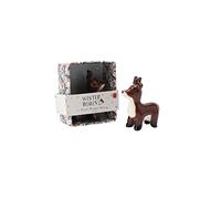 CGB Giftware | Ceramic Reindeer Charm with Gift Box| Brown | Lucky Ornament Collectable Decoration |Home Accessory | Gift For Christmas | Winter Robin Range | GB06231