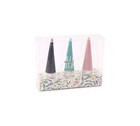CGB Giftware Ceramic Ring Holder Cone Towers 3 Piece Set in Gift Box | Jewellery Storage | For Her Gifts | Birthday | Mothers Day