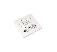 CGB Giftware | Ceramic Slogan White Coasters | ‘Plant Dreams, Pull Weeds and Grow Happiness' | Kitchen Lounge Bedside Table | Protective Base | Gift For Home | Send With Love Range | GB06542