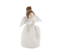 CGB Giftware | Christmas Felt Dark Haired Angel Tree Topper | Festive Decor | Christmas Decoration | Seasonal | GB08719