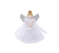 CGB Giftware | Christmas Light Up Angel Tree Topper - Silver | Joy To The World Range | Angel | Christmas | Festive | Xmas | Tree Decoration | GB05939