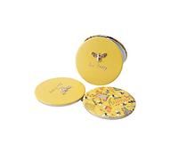 CGB Giftware | Compact Mirror | 'Bee Happy' | Yellow | Comes Gift Boxed | 2 Varied Magnifications | The Beekeeper Range | Ladies Compact Mirror |GB03892
