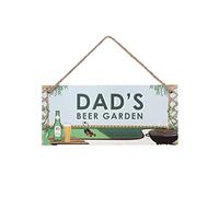 CGB Giftware ‘Dad’s Beer Garden’ Hanging Door Sign | Garden | Blue Green | Gift For Him | The Potting Shed Item No: GB06317