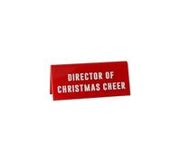 CGB Giftware | 'Director Of Christmas Cheer' Red Desk Sign | Made in the UK | GB08578