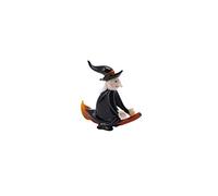 CGB Giftware Flying Witch Glass Ornament | Broomstick | Black | Gift Boxed | Collectable | Decorative | Home Accessory | Gift For All | Glass Animals GB07067