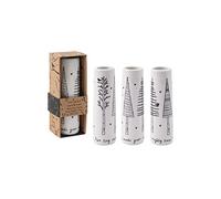 CGB Giftware | From Tiny Seeds Grow Mighty Trees Ceramic Floral Bud Vase | Black and White | Flowers | Gift Box | Gift For Home | Send With Love Range | GB06940