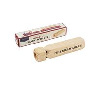 CGB Giftware | Full Steam Ahead Engraved Train Wooden Whistle | Choo Choo | Gift Boxed | Holiday Stocking Filler | Seasonal Fun Charming Toy Gift for Kids | GB09706