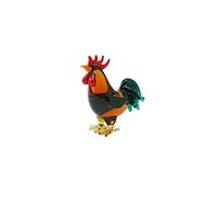 CGB Giftware Glass Cockerel Ornament | Red Green Brown | Gift Boxed | Collectable | Decorative | Home Accessory | Gift | Glass Animals GB06040