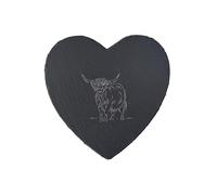 CGB Giftware | Highland Cow Heart Slate Cheeseboard | Giftboxed | Homeware | Kitchenware | Tableware | The Highlands | GB07555