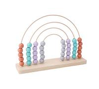 CGB Giftware Little Tribe Wooden Rainbow Abacus Calculator | Counting Toy | Counting Skills | Sustainably Made form Natural Wood | Non Toxic Water Based Paint | 1+ Years