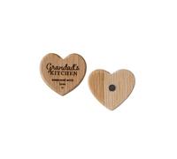 CGB Giftware | Loft 'Grandad's Kitchen - Seasoned With Love' Oak Heart Magnet Fridge Magnet | Love | Father's Day | GB07969
