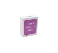 CGB Giftware | My Thoughts Exctly 'Pizza & Prosecco ' Money Bank | My Thoughts Exactly Range | Money Box | Savings | Pennies | Money Pot | Gift | GB03992
