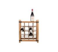 CGB Giftware New Real Wooden Rustic Wine Rack/Cabinet, 16 Bottles with Table Top, Kitchen/Bar