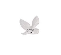 CGB Giftware Owl Shaped Ring Dish | Gift Boxed | Jewellery Holder Organiser Plate | White | ‘The Best Things In Life Are Free’ | Gift For Her | Send With Love GB05750