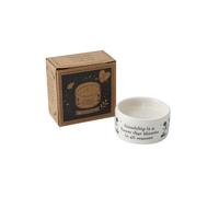 CGB Giftware | Send With Love 'Friendship Is A Flower That Blooms In All Seasons' Ceramic Tealight In Gift Box | Tea Light Candle | Sentiment | Homeware | New Home | GB07471