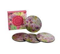 CGB Giftware | Set of 4 Glass Floral Coasters | Gift Boxed | Glass Kitchen Coasters | Bedside Table Coaster | Lounge Coasters | Water Mark Proof | Summer Meadow Range | HD251