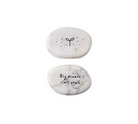 CGB Giftware | Single Marble ‘Big Dreams Start Small' Double Sided Decorative Pebble Stone Keepsake with Sentiment Wording and Design | GB03514H