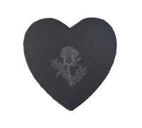 CGB Giftware | The Highlands Thistle Design Heart Slate Cheeseboard in Gift Box | Homeware | Serveware | Dinner Party | Rustic Slate | GB07885