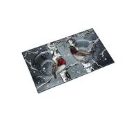 CGB Giftware | Winter Robin Glass Twin Tea Light Holder Plate | In Gift Box | Homeware | Home Decor | New Home Gift | GB07161