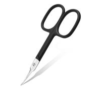 CGBE Cuticle Scissors with Curved Tip, Stainless Steel Cuticle Scissors Extra Fine, Super Sharp Small Pointed Beauty Cuticle Cutter for Trimming Cuticles, Eyebrows, Eyelashes and Dry Skin, Black