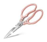 CGBE Kitchen Scissors Heavy Duty, Dishwasher Safe Kitchen Scissors, Multi-Purpose Kitchen Shears for Food, Non Slip Stainless Steel Sharp Cooking Scissors (Rosegold)