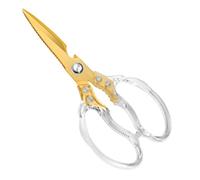CGBE Kitchen Scissors, Multi-Purpose Kitchen Shears, Heavy Duty Dishwasher Safe Food Scissors for Chicken, Poultry, Fish, Meat & Herbs with Non-Slip Grips (Transparent Gold)