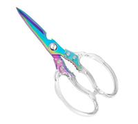 CGBE Kitchen Scissors, Multi-Purpose Kitchen Shears, Heavy Duty Dishwasher Safe Food Scissors for Chicken, Poultry, Fish, Meat & Herbs with Non-Slip Grips (Transparent Colorful)