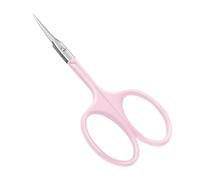 CGBE Professional Curved Cuticle Scissors, Super Sharp Stainless Steel Cutter for Cuticles, Dead Skin, Eyebrows, and Eyelashes, Pink