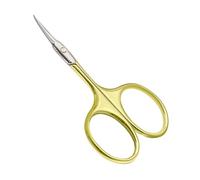CGBE Professional Curved Cuticle Scissors, Super Sharp Stainless Steel Cutter for Cuticles, Dead Skin, Eyebrows, and Eyelashes, Gold