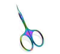 CGBE Professional Curved Cuticle Scissors, Super Sharp Stainless Steel Cutter for Cuticles, Dead Skin, Eyebrows, and Eyelashes, Colorful