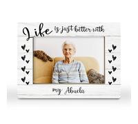 CGBHW Abuela Gifts Picture Frame, Grandmother Nana Gifts from Grandchildren Grandkids, Best Grandma Ever Gift for Grandma Women Photo Frame 4x6 Horizontal Photo for Tabletop Display