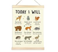 CGBHW Positive Affirmations Poster Hanger Frame 12x16 for Kids, Inspirational Mental Health Forest Animals Posters Wall Art Hanging Decor for Counselling Therapy Office Classroom Nursery