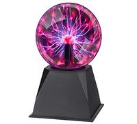CGBOOM Plasma Ball 5 Inch, Plasma Globe Touch and Sound Sensitive Plasma Lamp Plug in Electric Ball Lamp Science Present for Kids, Decorations, Parties, Bedroom