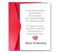 CGBRspacex Happy Anniversary Card for Boyfriend Husband, 1st 2nd 3rd Anniversary Card from Girlfriend Wife (To the Amazing Hard Sexy Days)