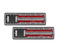 CGBWMB 2 Piece Trailer Trucks Tail Lights LED Running Turn Signal Rear Lamps Lorry Bus Taillight Parts 12V/24V Car Rear Light(B,24V)
