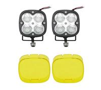 CGBWMB Car Headlight Auto Pickup Truck 12V 24V Universal 3 Inch 40W LED Work Light Square Driving Off Road Fog Lamp Auto Headlamp(2 spot with cover)