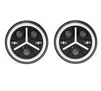 CGBWMB Car Headlight For Suzuki For Samurai For Jimmy For Bandit 600 7 Inch LED Angel Eye Headlights DRL & Hi/Lo Beam Auto Headlamp(G black 60w)