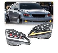 CGBWMB Car Headlight For Toyota For Crown 12th For Gen 2003-2008 LED Headlights DRL Animation Front Lamps Assembly With Red Demon Eyes Auto Headlamp