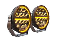 CGBWMB Car Headlight LED Offroad Driving Lights 6.5 Inch White & Amber DRL Spot-Flood Combo Auxiliary Work Pods Cubes Light Auto Headlamp(2 * 6.5inch Light)