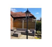 CGC 2.3 Metre Extra Tall Black Victorian Style LED Solar Post Light