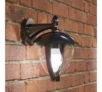 CGC Black Curved Coach Lantern Outdoor Down Wall Light Garden Porch Patio Contemporary Traditional Vintage Retro