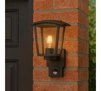 CGC Black Outdoor Outside Lights Traditional Contemporary Waterproof Lampholder Weatherproof Porch Patio Door Wall Terrace Garden (Large Uplight PIR)