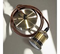 CGC CASSIE Antique Brass 1.5m Adjustable E27 Ceiling Pendant