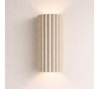 CGC Interiors Allegra Oatmeal Linen Fine Scallop Wall Light