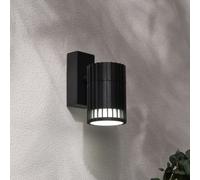 CGC Interiors Cgc Lilly Black Ribbed Down Outdoor Wall Light Ip65