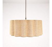 CGC Interiors Cgc Maria Scalloped Cream Linen Drum Lampshade Large 48Cm