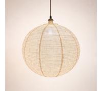 CGC Interiors Cgc Sybil Linen Large Round Globe Easy Fit Hand Made Lampshade