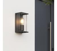 CGC Lighting 'Adriana' Anthracite Grey E27 Outdoor Wall Light Lantern Clear Diffuser IP54 CGC Lighting Grey